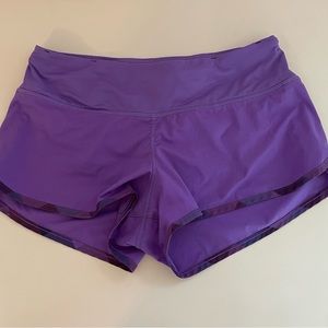 Lululemon purple athletic shorts size 4
